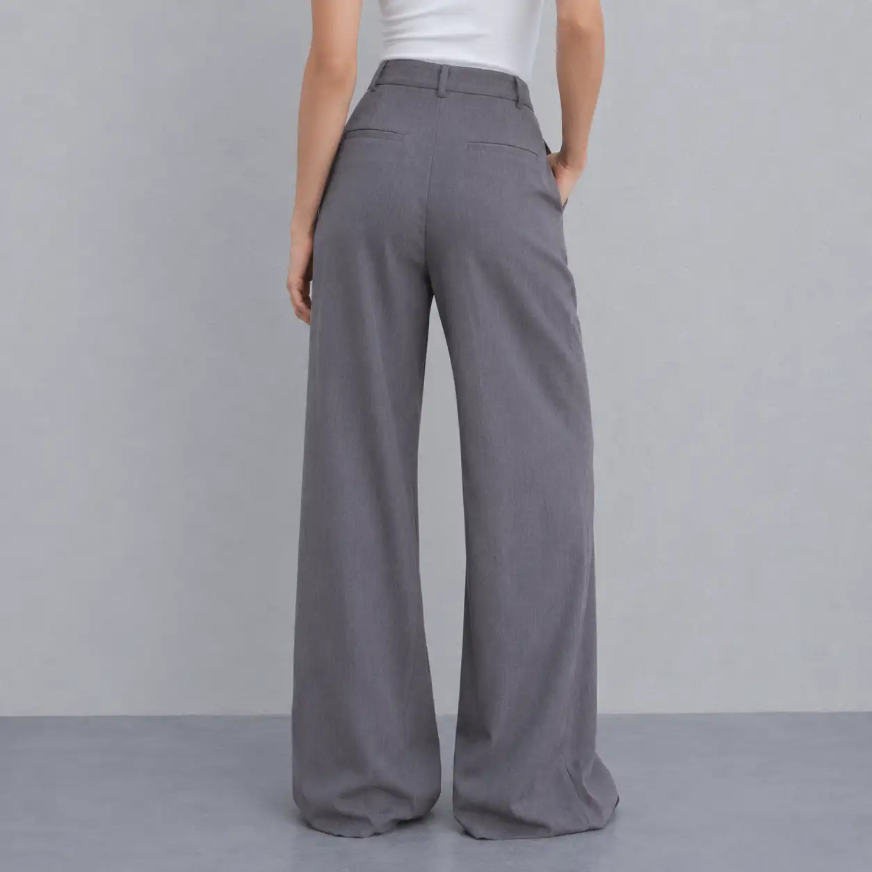 Pantalon Palazzo Gris Urban Chic A7515