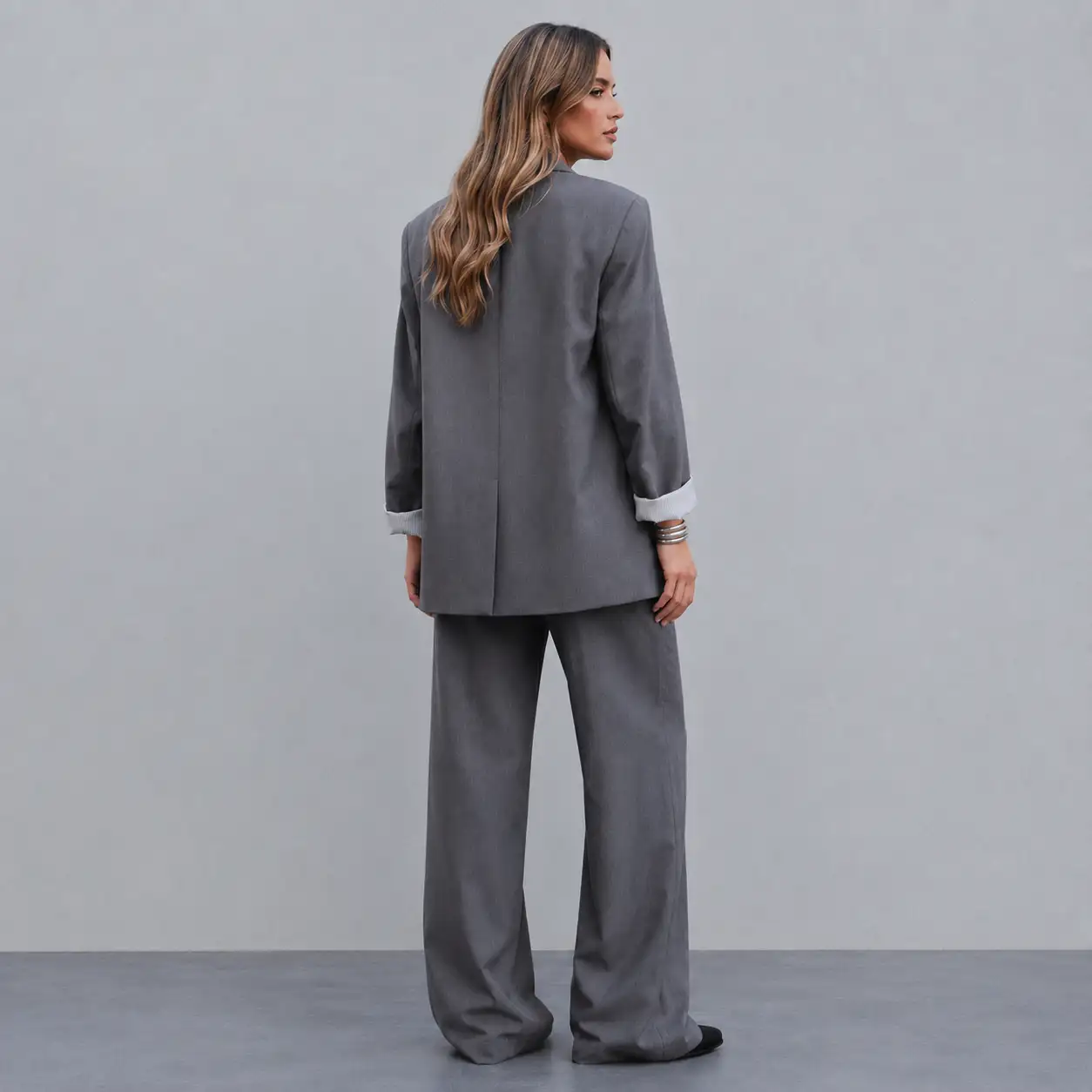 Pantalon Palazzo Gris Urban Chic A7515